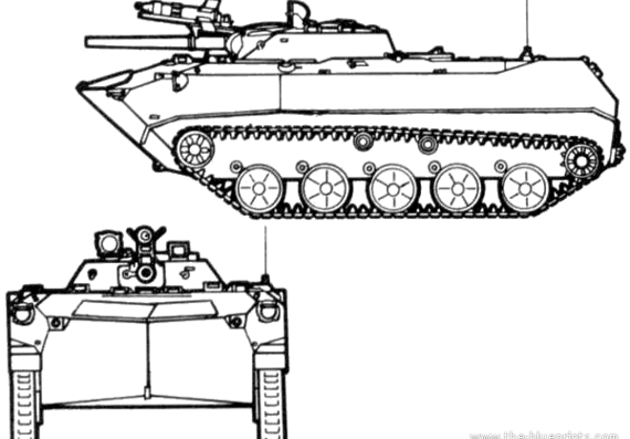 BMD-1 Airborne IFV tank - drawings, dimensions, figures