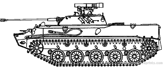 Танк BMD-3 - чертежи, габариты, рисунки