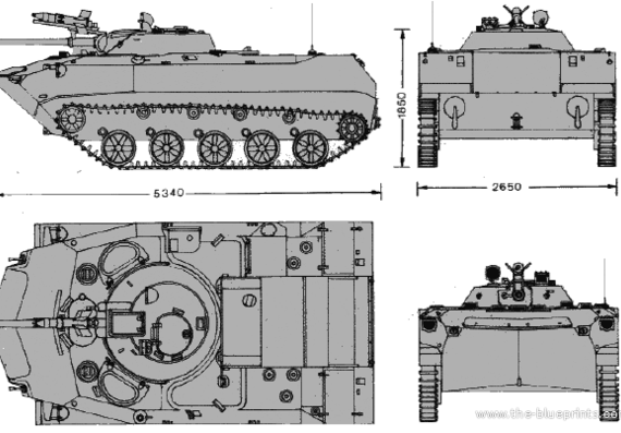 BMD tank - drawings, dimensions, figures