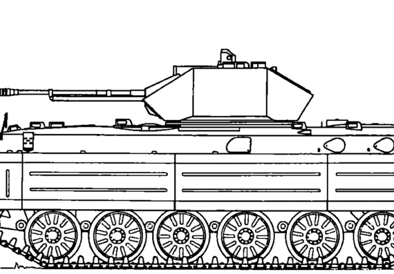 Танк BMP-1M - чертежи, габариты, рисунки
