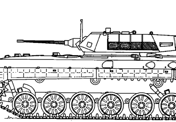 Танк BMP-1 Deloco 25mm - чертежи, габариты, рисунки