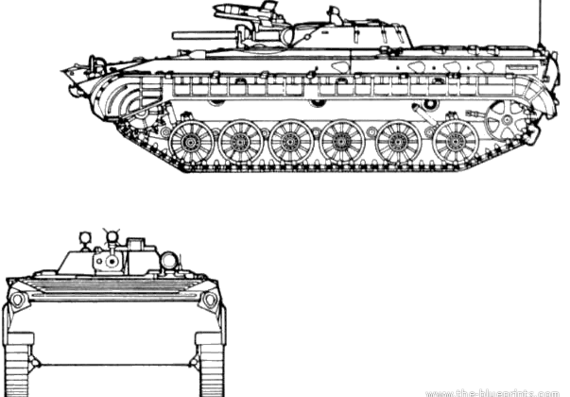 Танк BMP-1 IFV - чертежи, габариты, рисунки