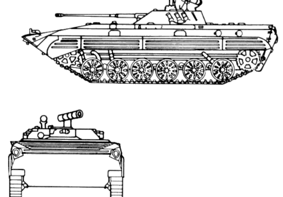 Танк BMP-2 IFV - чертежи, габариты, рисунки