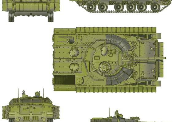 Танк BMP-3 ERA - чертежи, габариты, рисунки