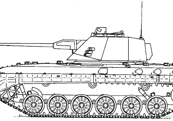 Tank BMP-40 Bofors 40mm - drawings, dimensions, figures