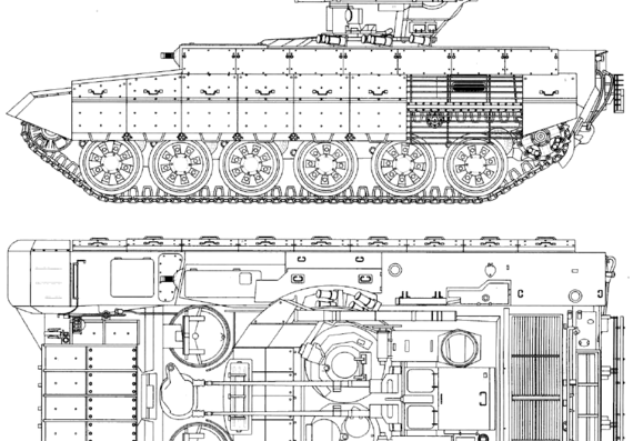 BMPT Ramka tank - drawings, dimensions, pictures