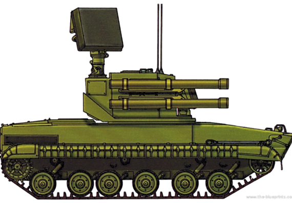Танк BMP IGLA - чертежи, габариты, рисунки