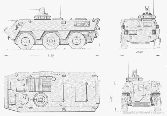 BMR 600 tank - drawings, dimensions, figures