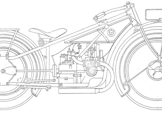 BMW R32 tank - drawings, dimensions, figures