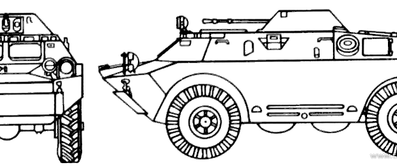 BRDM-2 ARV tank - drawings, dimensions, figures