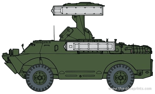 Танк BRDM SA-9 Gaskin - чертежи, габариты, рисунки