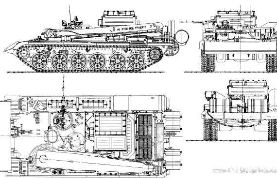 BREM-1 tank - drawings, dimensions, figures