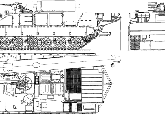 Tank BREM-84 - drawings, dimensions, figures