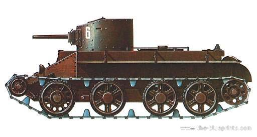 Tank BT-2 - drawings, dimensions, figures