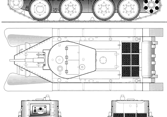 Tank BT-5 M1934 - drawings, dimensions, figures