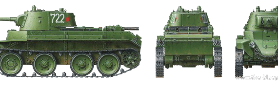 Танк BT-7 (1937) - чертежи, габариты, рисунки