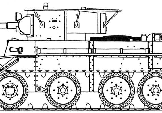 Tank BT-7 obr.35 - drawings, dimensions, figures