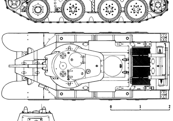 Танк BT-7 vyp. G (1938) - чертежи, габариты, рисунки