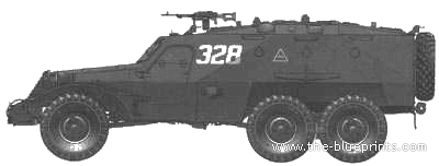 Tank BTR-152K - drawings, dimensions, figures