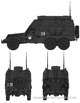 Танк BTR-152S Armoured Personel Carrier - чертежи, габариты, рисунки