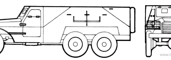 Танк BTR-152 Armored Transporter - чертежи, габариты, рисунки
