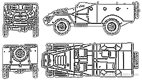 Tank BTR-40 - drawings, dimensions, figures
