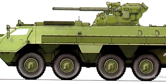 Танк BTR-4 Skval - чертежи, габариты, рисунки