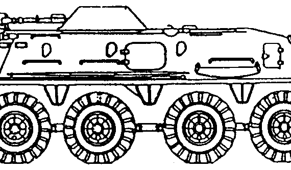 Танк BTR-60MB - чертежи, габариты, рисунки
