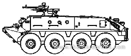Tank BTR-60PA - drawings, dimensions, figures