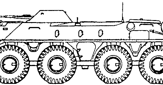 Танк BTR-70 - чертежи, габариты, рисунки
