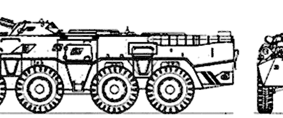 Танк BTR-80 IFV - чертежи, габариты, рисунки