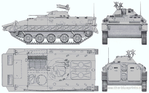 Танк BVP M80A Yougoslavia - чертежи, габариты, рисунки