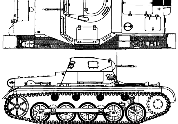 Battle tank IB - drawings, dimensions, figures