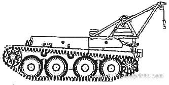 Танк Bergepanzer 38(t) - чертежи, габариты, рисунки