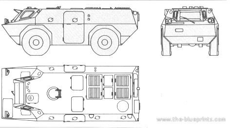 Танк Berliet VXB 170 - чертежи, габариты, рисунки