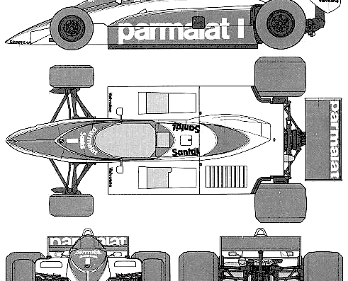 Brabham-BMW BT50 tank (1982) - drawings, dimensions, pictures