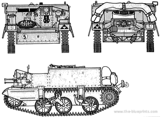 Танк Bren Universal Carrier Mk.1 - чертежи, габариты, рисунки