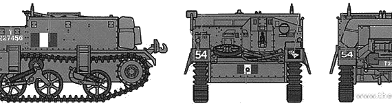 Танк British Universal Carrier Mk.II - чертежи, габариты, рисунки