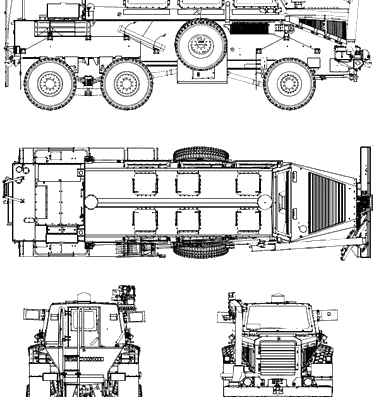Танк Buffalo MPCV 6x6 - чертежи, габариты, рисунки