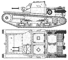 Танк CV-33 I - чертежи, габариты, рисунки