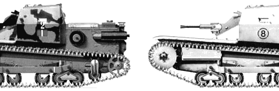 Танк CV-33 Light Tank - чертежи, габариты, рисунки