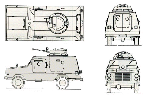 Танк Cadillac Commando Ranger - чертежи, габариты, рисунки