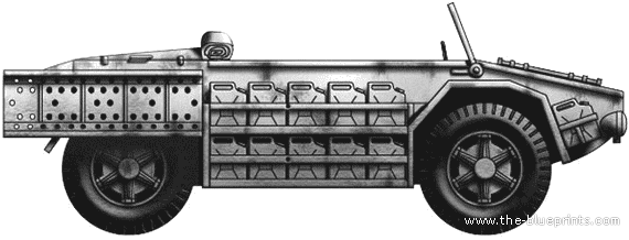 Танк Camionetta AS42 Sahariana - чертежи, габариты, рисунки