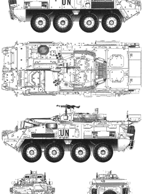 Танк Canadian LAV-25 - чертежи, габариты, рисунки