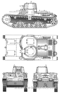 Танк Carro Armato M11-39 - чертежи, габариты, рисунки