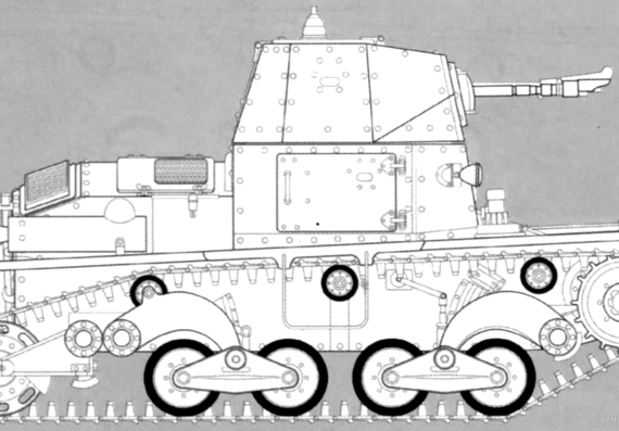 Carro Cannone L6-40 tank - drawings, dimensions, pictures