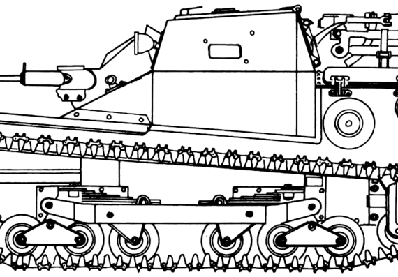 Танк Carro Veloce CV-33 II L3-33 - чертежи, габариты, рисунки