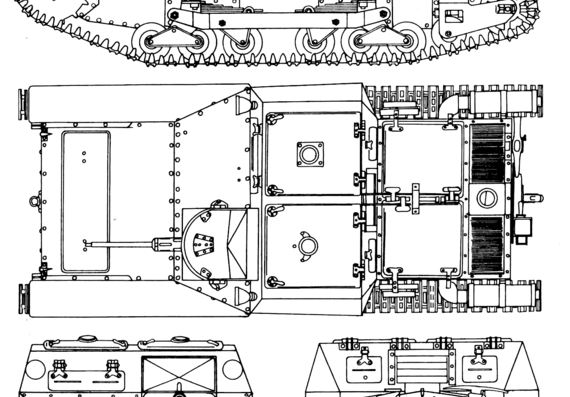 Танк Carro Veloce CV-33 I L3-33 - чертежи, габариты, рисунки