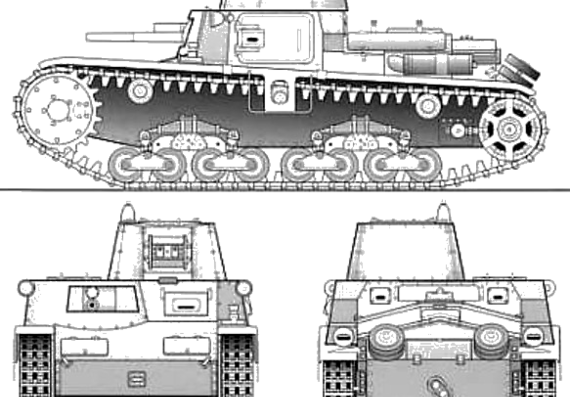 Carro Veloce CV-35 tank - drawings, dimensions, pictures