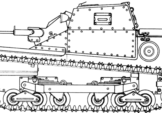 Carro Veloce CV-35 II L3-35 tank - drawings, dimensions, figures